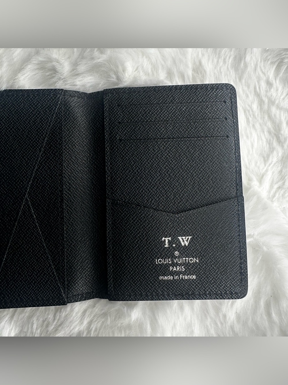 *LOUIS VUITTON* Black Epi Leather Pocket Organizer Card Holder Wallet - Picture 5 of 10